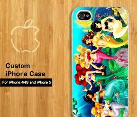 little mermaid and friend - Customized iPhone 4/4S & iphone 5